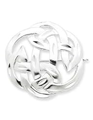 Sterling Silver Satin Finish Diamond Cut Celtic Knot Pin