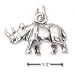 Sterling Silver 3d Rhinoceros Charm - USPS Priority Mail by Dec 24th