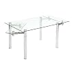 Verra Extended Dining Table - Clear/ Chrome (Large)