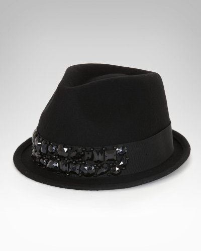 bebe Jewel Trim Wool Fedora