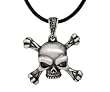 Skull and Crossbones Pendant - Pewter - 1'' Height