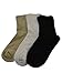 Womens Diabetic Socks Cotton Ankle Seamless Toe Cushioned Sole Solid Colors (9-11, White/Khaki/Black)