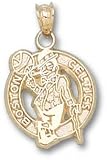 Boston Celtics Solid 14K Gold Circle Logo 5/8'' Pendant