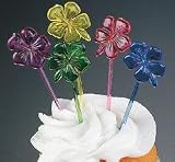 72 Hibiscus Flower Food Picks (Luau Party Supplies)