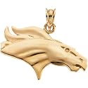 14K Yellow Gold Denver Broncos Pendant