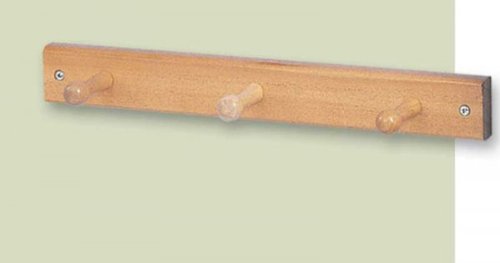 3-Peg Wooden Coat Rack (Natural) (1.75