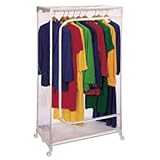 Super Clear Vinyl Wardrobe Hanger with Casters Home Rack Rolling Storage Organizational Home