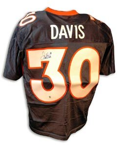 Terrell Davis Signed Denver Broncos New Style Blue Jersey