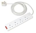 Extension Cable 2mtr 4 x 230V Sockets (Fused) EL2/1.5/4RX