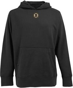Antigua Men's NHL Boston Bruins Impact Desert Dry  Hoodie, Black, X-Large