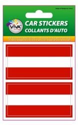 2 Austria Country Flag Set of Small Automobile Bumper Stickers Decals ... 1 3/8 X 2 3/4 Inches ... New in Package