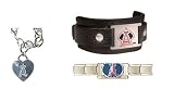 Anaheim Angels ProStarter/Leather Cuff /Heart Charm Chain Bracelet Package