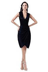 V-neck Satin/Silk Bridesmaid Dress 