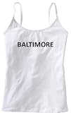 BALTIMORE - City Series - White Women's / Girls Camisole (Girlie / Babydoll)