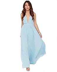 V-neck Polyester Sleeveless Shift Backless General Print Maxi Dress 