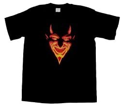 HALLOWEEN T-SHIRTS - DEVIL SHIRTS - SCARY T-SHIRTS - DEVIL FACE T-SHIRT