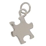 Sterling Silver Autism Awareness Puzzle Piece Charm Pendant (1)
