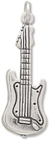 Sterling Silver Electric Guitar Charm