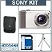 Sony Cybershot DSCHX7V/W Digital Camera kit - White - with 4GB SD Memory Card Camera Case, Table Top Tripod
