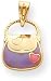 Enamel Handbag/Pocketbook/Purse Enamel Charm, 14K Yellow Gold