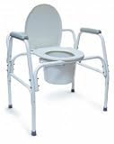 MABIS Extra-Wide Heavy-Duty Steel Commode, 2/Carton, MAB520-1207-1900