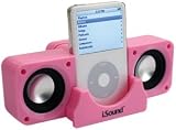DreamGear i.Sound 2x Plus Foldable Speaker System for iPod and MP3 Players (Pink)