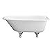 Barclay CTR7H54-WH-ORB Universal Cast Iron 55" Roll Top Tub with White Exterior and 7" Deck Centers