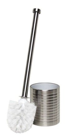 Brushed Stainless Steel Bathroom Brush Set