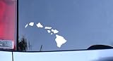 Hawaiian Island Chain Vinyl Sticker - White