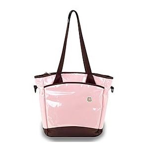 Fleurville Sling Tote Diaper Bag in Pink Chocolate