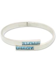 Blue topaz bangle bracelet, Virtue