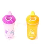 2-Pack Insulated No-Spill Sippie Cup by Nuby - purple/orange, one size