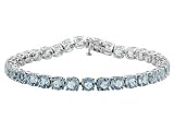 STERLING SILVER 21.12CTW SKY BLUE TOPAZ TENNIS BRACELET