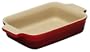 Le Creuset Stoneware 7-by-5-Inch Rectangular Dish, Cherry Red