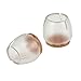 BQLZR Round Bottom Square Opening Transparent Silicon Gel Chair Leg Caps Feet Pads Furniture Table Covers Wood Floor Protectors Pack Of 8