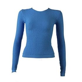 Buy AF Core Athletic Ladies Long Sleeve Ladies Ribbed Bubble Top by AF Core Athletic