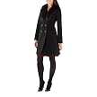 Mossimo&reg; Black Women's Long Wool Double Breasted Jacket with Faux Fur Collar - Black