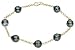 Black Tahitian Cultured Pearl 14K Gold Bracelet