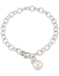 Sterling Silver Freshwater Cultured Pearl Bracelet by US Gems