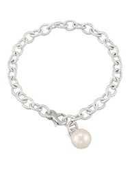 Freshwater Cultured Pearl Bracelet Sterling Silver 11.00-12.00 mm Circle/ 8 1/2 Freshwater Cultured Pearl Bracelet