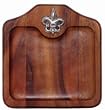 Wood Fleur-de-Lis Mini Square Cutting Board 8" Set/2