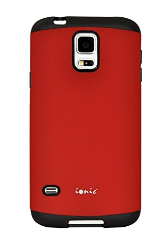 Ionic BELLA Samsung Galaxy S5 Case Smartphone (AT&T, T-Mobile, Sprint, Verizon) (Black/Red)