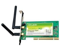 TP-Link 300Mbps 802.11N Wireless PCI Adapter, 2T2R, with Detachable Antenna, Model: TL-WN851N