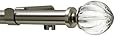 Levolor 43985783 Fluted Acrylic Rod Set, 66-to-120-Inch Width, 3/4-Inch Diameter, Satin Nickel