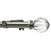 Levolor Fluted Acrylic Rod Set, Satin Nickel, 3/4-Inch Diameter, 66 to 120-Inch Width