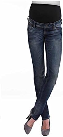 Queen Mum Women's Skinny Dark Denim 26 Dark Blue