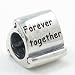 E23 Forever Together Heart Charm .925 Sterling Silver Bead Charm Pandora Chamilia Biagi & European Bracelets Compatible