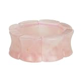 Genuine Rose Quartz Bangle Stretch Bracelet, 7"