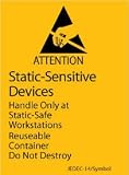 3M ESD Attention Label, 7101 2X2, Reuse., Orange, 500/Rl