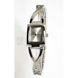 Ladies Elegant Square Dial Metal Bracelet Strap Watch